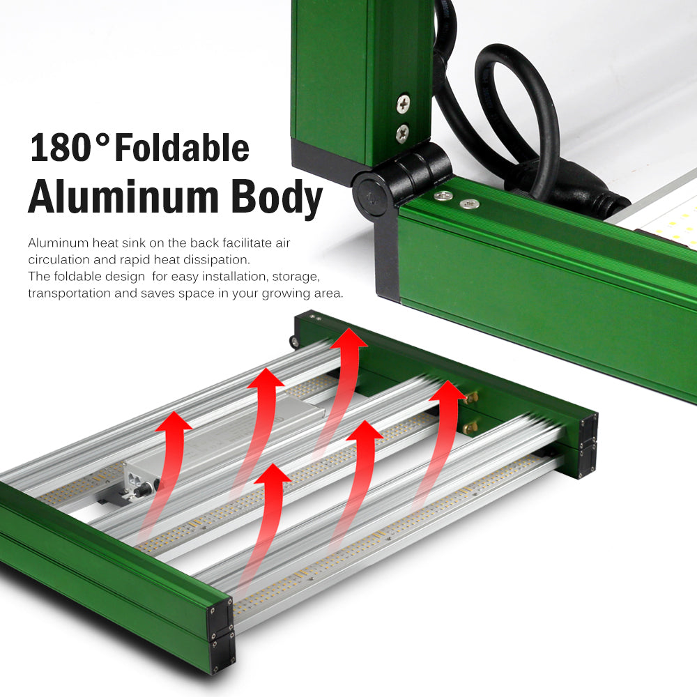 180°FoldableAluminum Body for the grow led