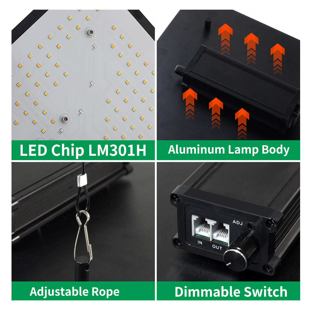 GRAXIDEA LED grow light 100W LED Grow Light Full Spectrum For Greenhouse Hydroponic Plants growth Lighting