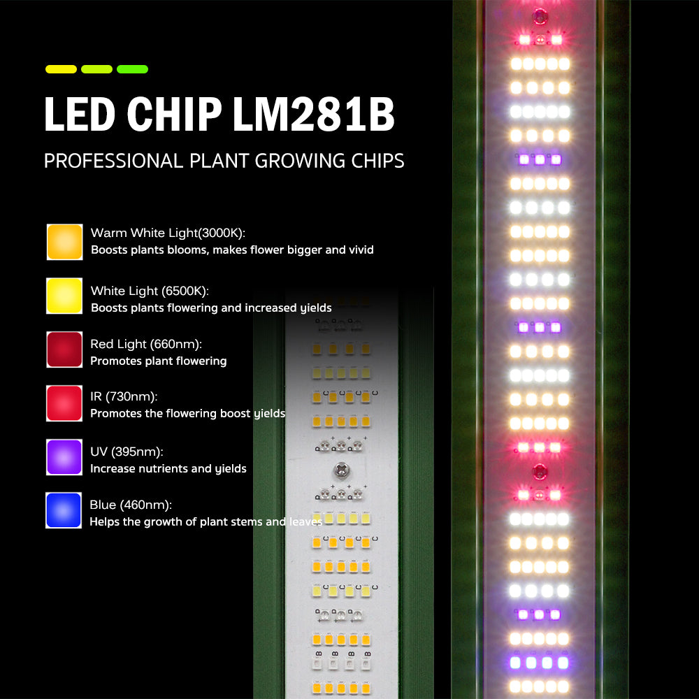 GRAXIDEA LED grow light 1200W 1320W Full Spectrum LED Grow Light LM281B High Brightness For Greenhouse Tent Plants