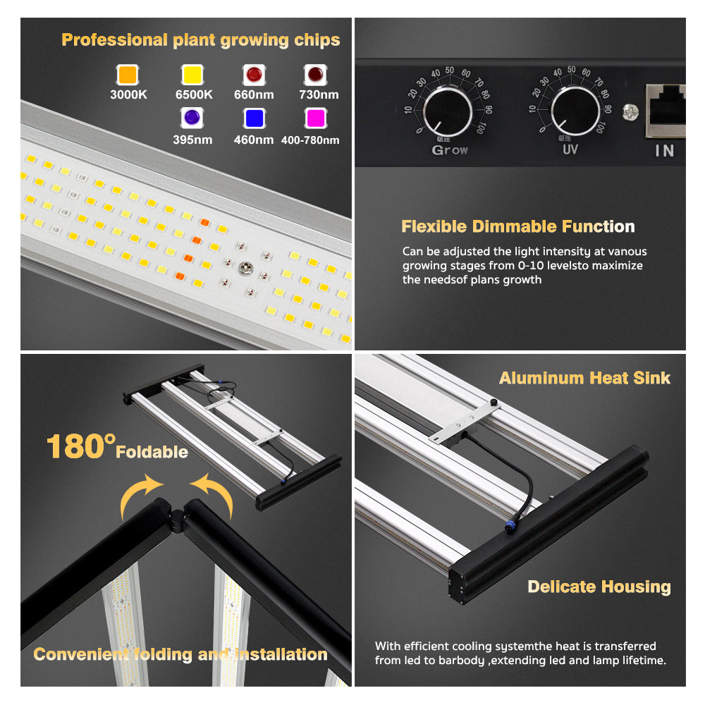 GRAXIDEA LED grow light Full Spectrum LED Grow Light LM281B 240W 320W 480W 720W 900W High Brightness For Hydroponic Tents