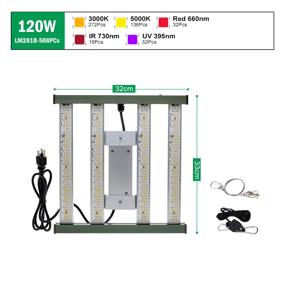 GRAXIDEA light120W 200W Full Spectrum LED Grow Light Dimmable Plant Lights LM281B For Indoor Plants Flower Greenhouses