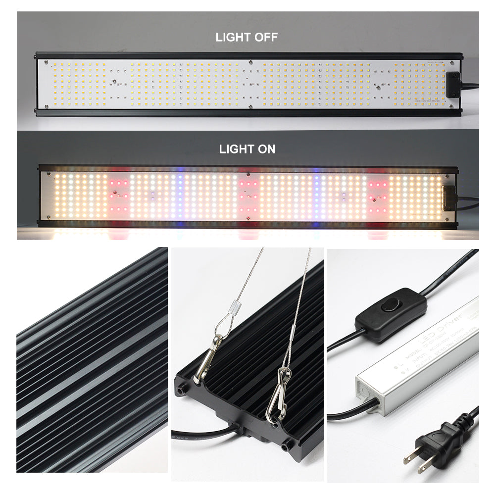 LED Grow Light on off show