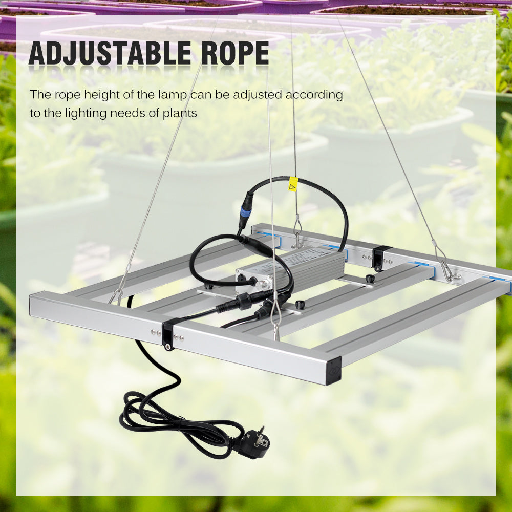 The rope height of the lamp can be adjusted accordingto the lighting needs of plants