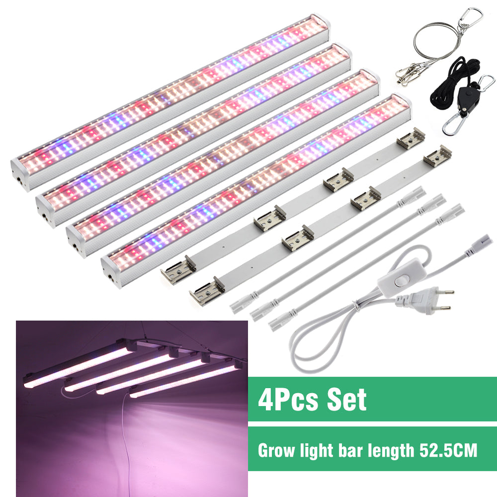 GRAXIDEA LED Grow Light Bar Full Spectrum AC100-265V SMD2835 For Plants Fruit Trees  4Pcs Set