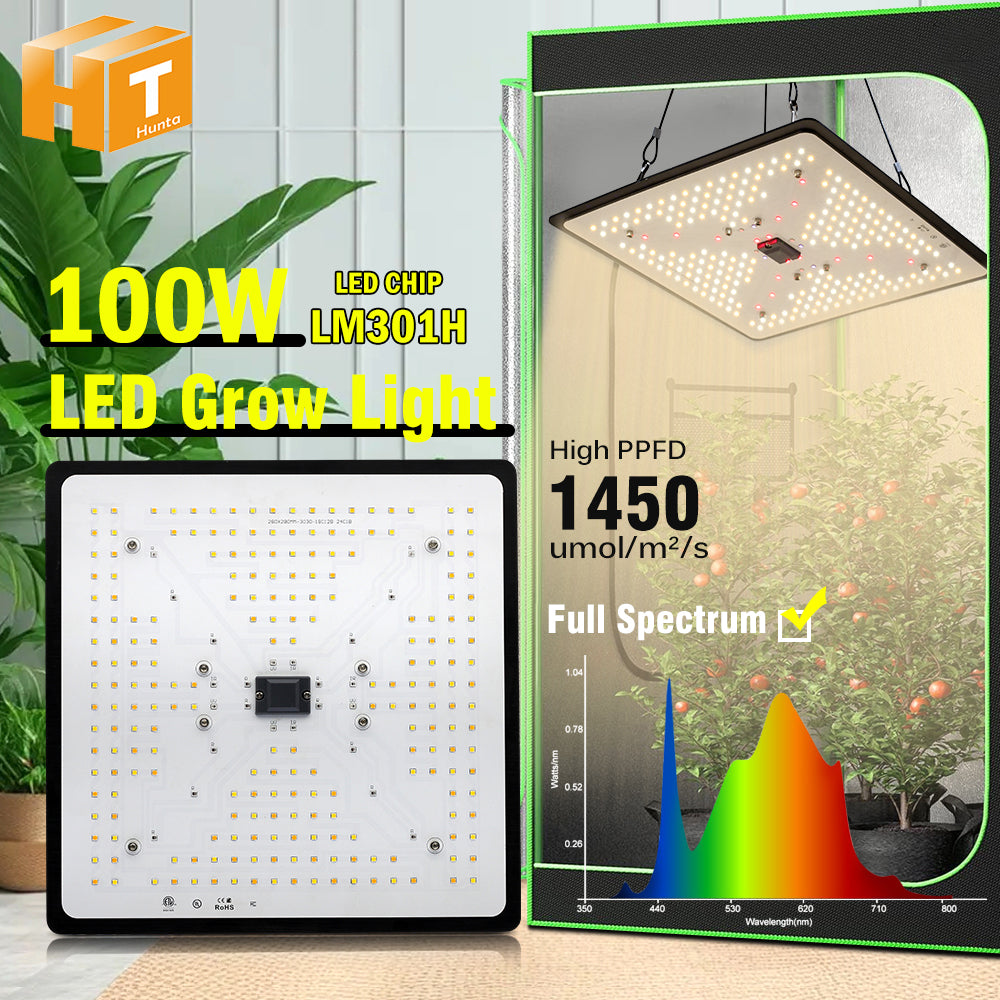 GRAXIDEA LED grow light 100W LED Grow Light Full Spectrum For Greenhouse Hydroponic Plants growth Lighting
