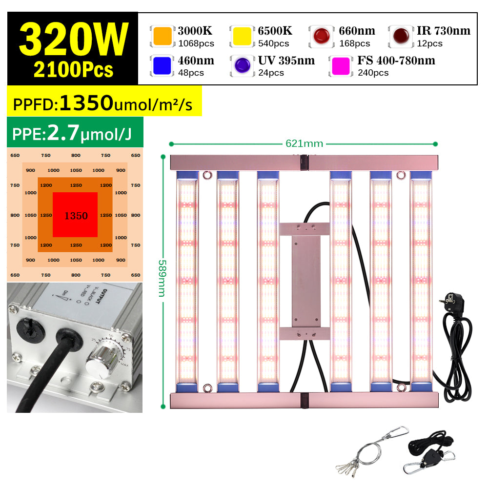 GRAXIDEA  grow light Full Spectrum LED Grow Light LM281B 320W High Brightness